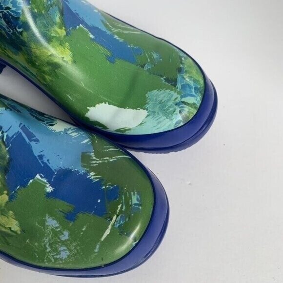 Hunter Women's Abstract Waterproof Rain Boots 6 Zip Up Outdoor Bright Statement - Picture 3 of 10